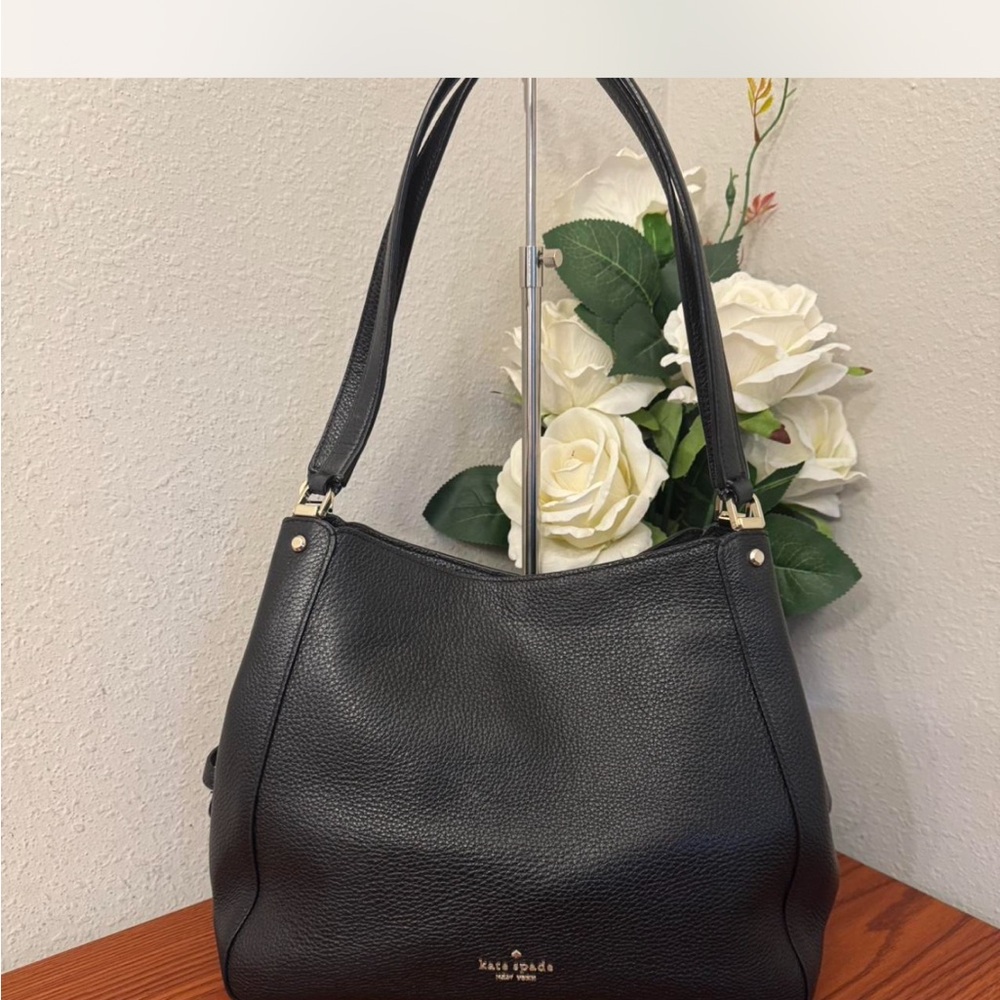 Kate Spade Black Pebbled Leather Shoulder Bag